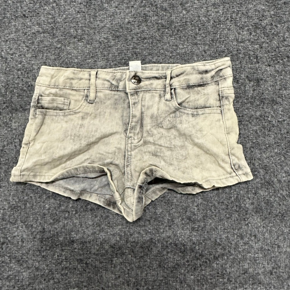 Forever 21 Shorts Womens Size 25 Grey Acid Wash Low Rise Denim Casual Stretch